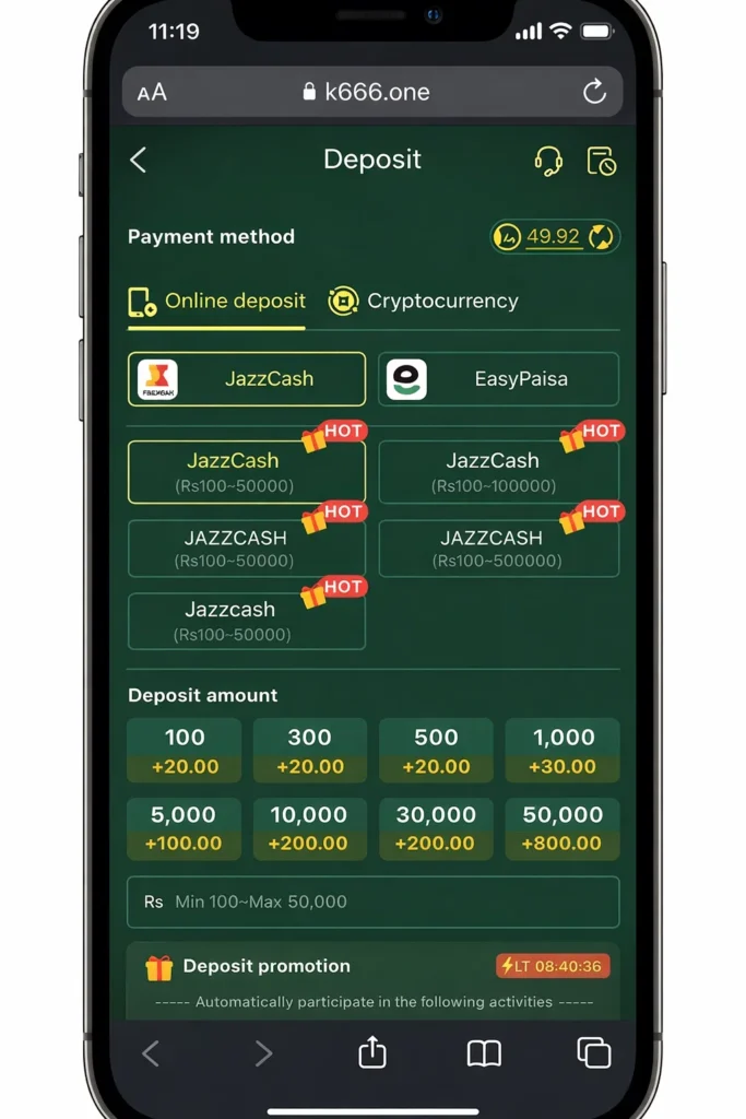 K666 Game Deposit and Withdraw 1 k666